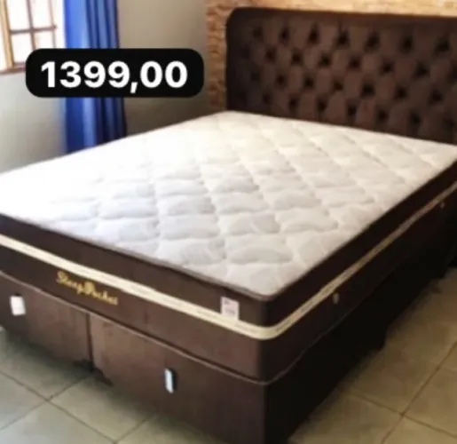 Cama box colchão e base nova