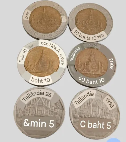Moedas Antigas da Tailândia
