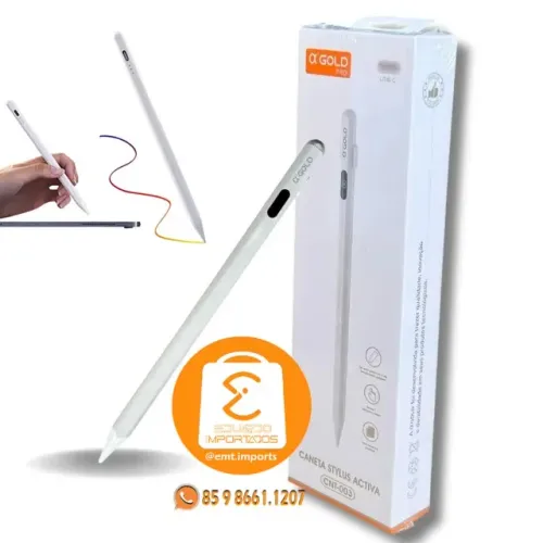 Caneta Stylus Activa Touch Recarregável CNT-003
