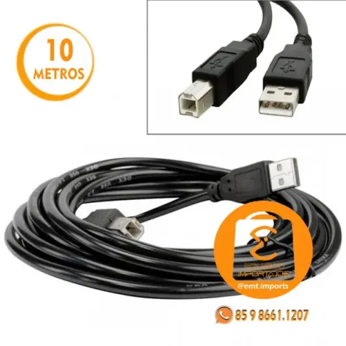 Cabo de Impressora USB 2.0 10 Metros LE-902