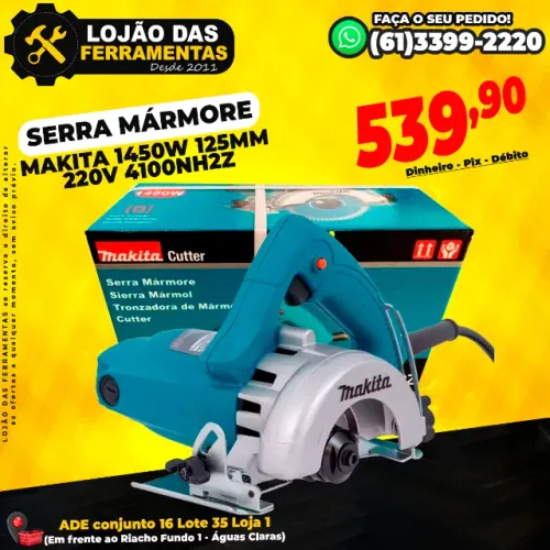 Serra Mármore Makita 1450W 125mm 220V 4100 NH2Z