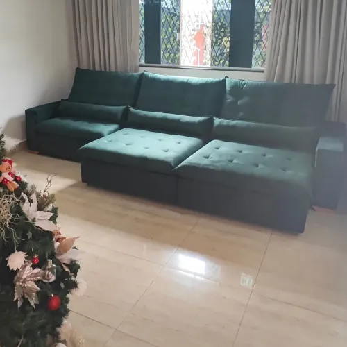 Sofá cama verde - impecável