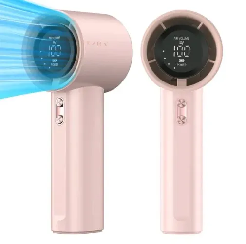 Oferta relâmpago! Mini Ventilador Portátil Vento Forte Com 100 Velocidades / Visor Digital