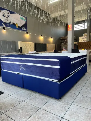 Cama Box Polar Garnet - Conforto e Qualidade