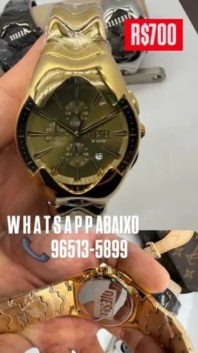 Relógio DIESEL 5ATM MODELO MERCURIAL DOURADO