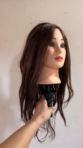 Cabeça de treino corte, penteado 