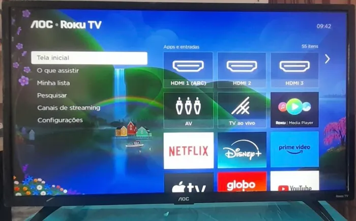 Tv smart AOC Roku 32 polegadas.