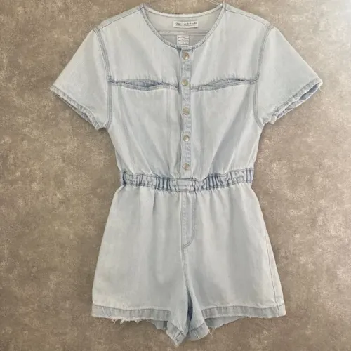 Macaquinho Jeans Zara Infantil Tamanho 13-14