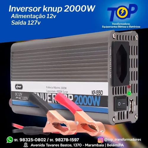 Inversor de voltagem 2.000w Knup (12v - 110v)