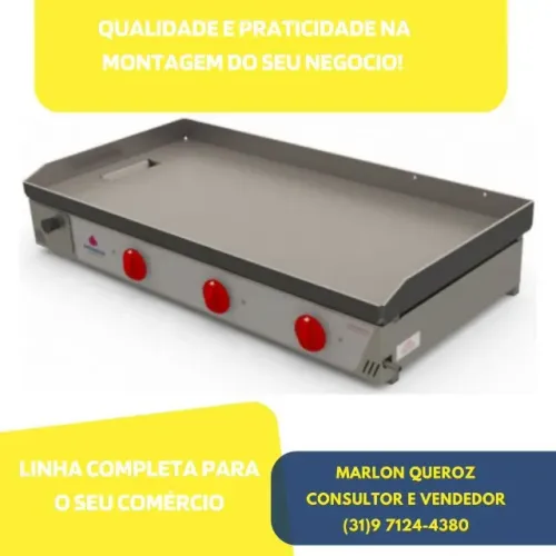 Chapa de Lanches 3 Queimadores Progas 1M
