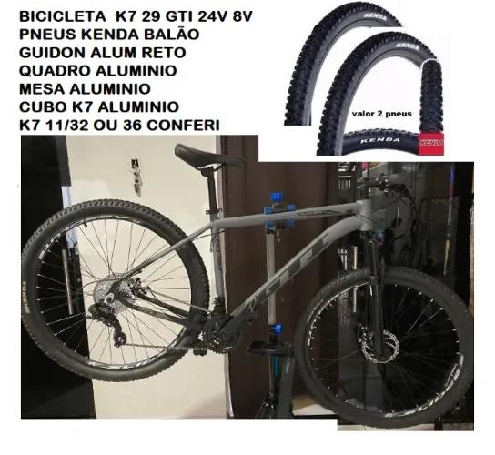 Bicicleta 29 top k7 e Pneus Kenda 