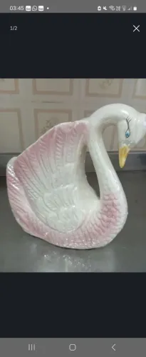 Vaso vintage de cisne