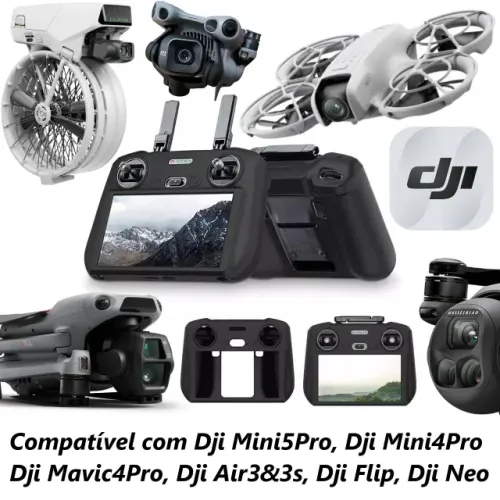 Drone Dji Mini 5 Pro Só 1 Capa Silicone Controle Remoto Tela Dji Rc2 Mini4Pro Air3s Flip