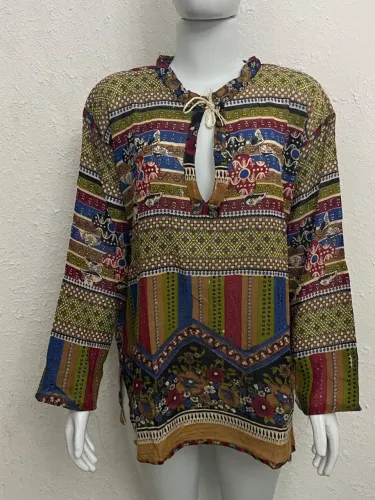 Bata Indiana Elbaralia Tamanho M Manga 3/4 Bom Estado