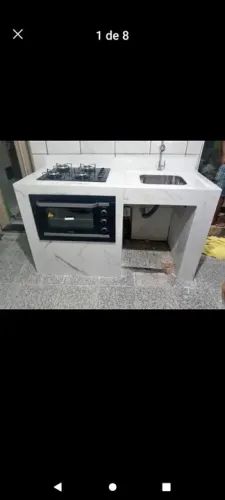 Pias de cozinha em porcelanato 