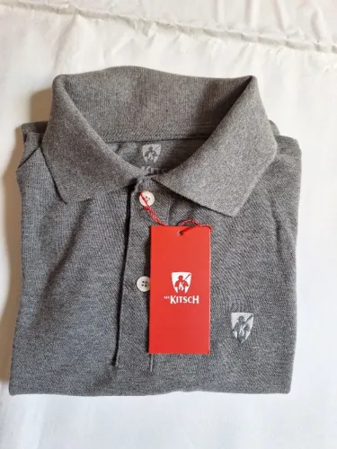 Camisa Polo Adulto Marca Mr. Kitsch - Cinza- Tam G - Nova com Etiqueta
