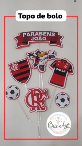 Topo de bolo flamengo