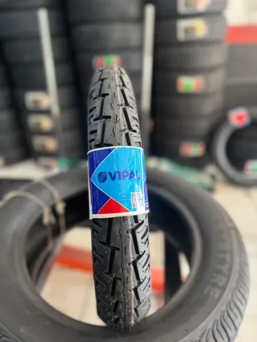 Pneu traseiro de Biz 80/100/14 marca Vipal uso C/Camara (instalação grátis)