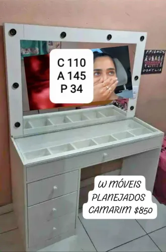 Penteadeira Camarim 100% MDF