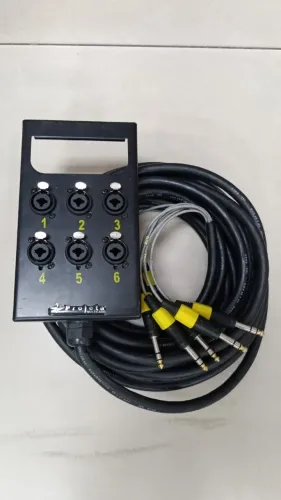Medusa 6 vias combo 12 metros de cabo ponta P10