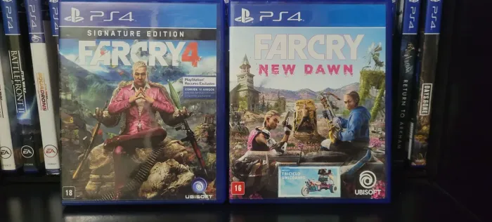 2 jogos Far Cry 4 Signature Edition e Far Cry New Dawn - PS4