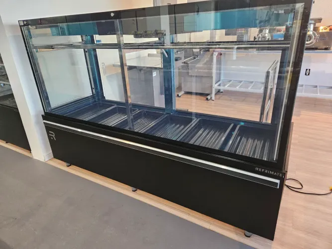 balcão expositor de carnes para açougue com vidro aquecido - a pronta entrega