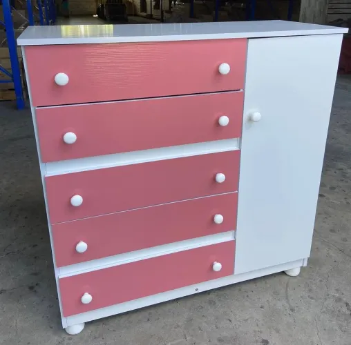 Cômoda Infantil 5 Gavetas 100% MDF