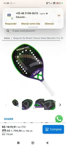 Raquete Shark Monsters Pro 2025