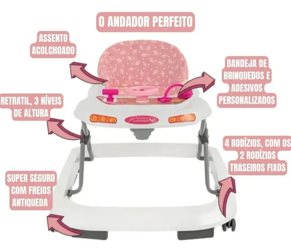 Andador princesa Tutty baby