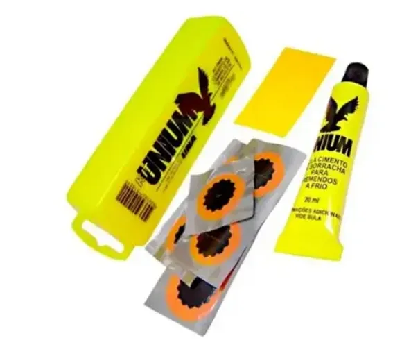 Kit remendo reparo câmara de ar bike Unium