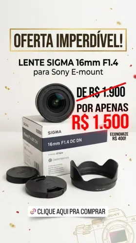Lente Sigma 16mm Sony emount