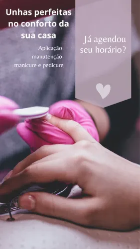 Unhas em gel a domicílio!