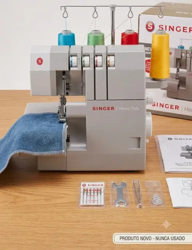 Máquina de Costura Overlock Singer Heavy Duty 14HD854 - TOTALMENTE NOVA