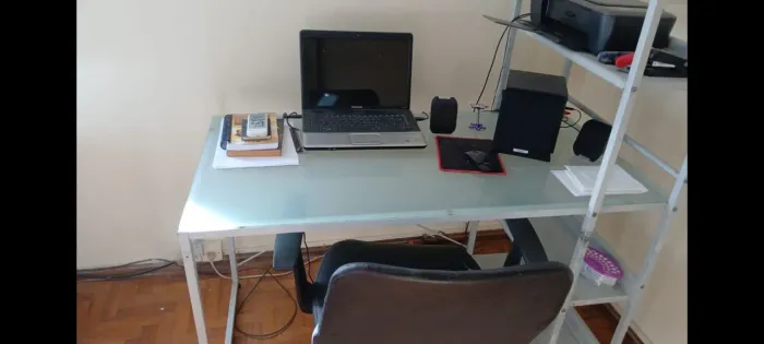Mesa de escritório tok stok e gaveteiro 3 gavetas metal
