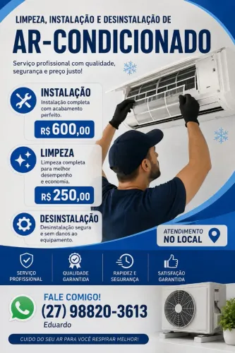 Instalação e Limpeza de Ar-Condicionado 600
