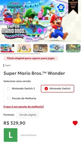 Mario Wonder Nintendo Switch Digital
