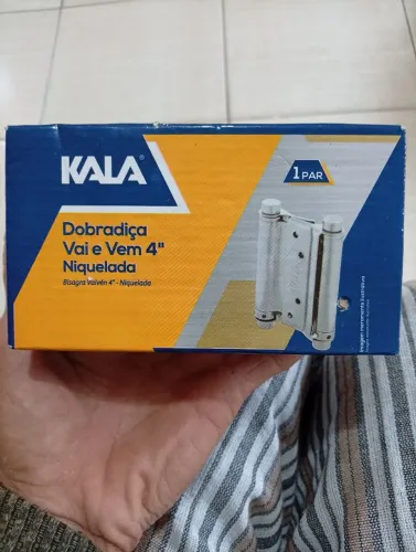 Dobradiça vai e vem 4" niquelada