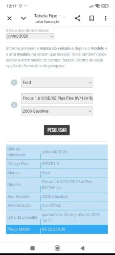 Ford Focus 1.6 S/se/se Plus Flex 8v/16v 5P 2008