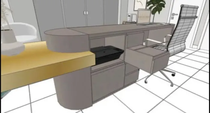 Balcão recepção  MDF 3 mt de comp