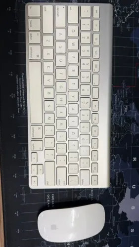 Kit Teclado + Mouse Apple Original - USB - Branco
