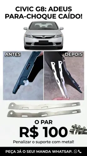 Suporte de alinhamento do para-choque Civic G8