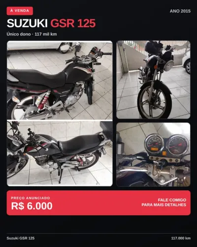 GSR125 ÚNICO DONO!!!!!! (Tenho a nota fiscal)
