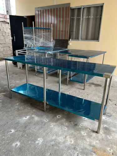 Mesa em inox 1.90x60x85 entrega grátis 