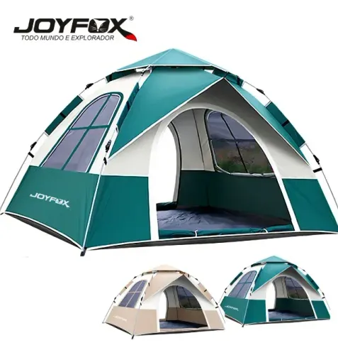 Barraca Joyfox Pop Up 3-4 Pessoas Impermeável Verde Camping (14)