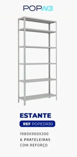 Estante em aço 6 prateleiras 