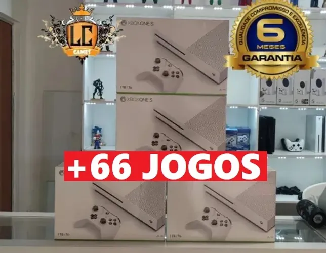 XBOX ONE S 1TB COM: 67 JOGOS + GARANTIA O6 MESES + BRINDES ( LOJA FISICA )