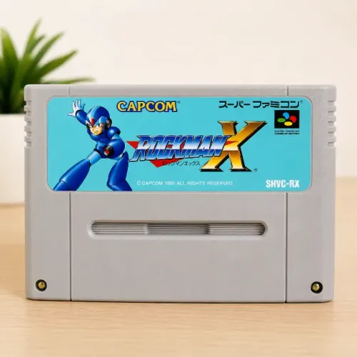 Fita Cartucho Rockman X (Mega Man X) Original - Super Famicom / SNES SFC