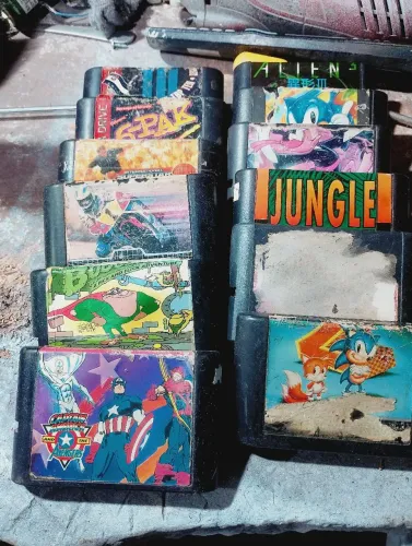 12 cartuchos para mega drive funcionando