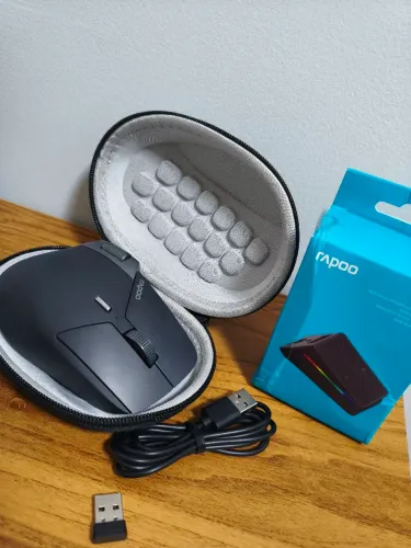 Mouse Produtividade Rapoo MT760M + Base de carregamento e Case de trasporte