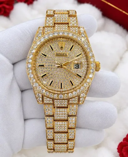 Relógio Rolex Cravejado LUXO
